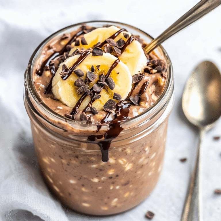 Ingredients for chocolate covered banana overnight oats