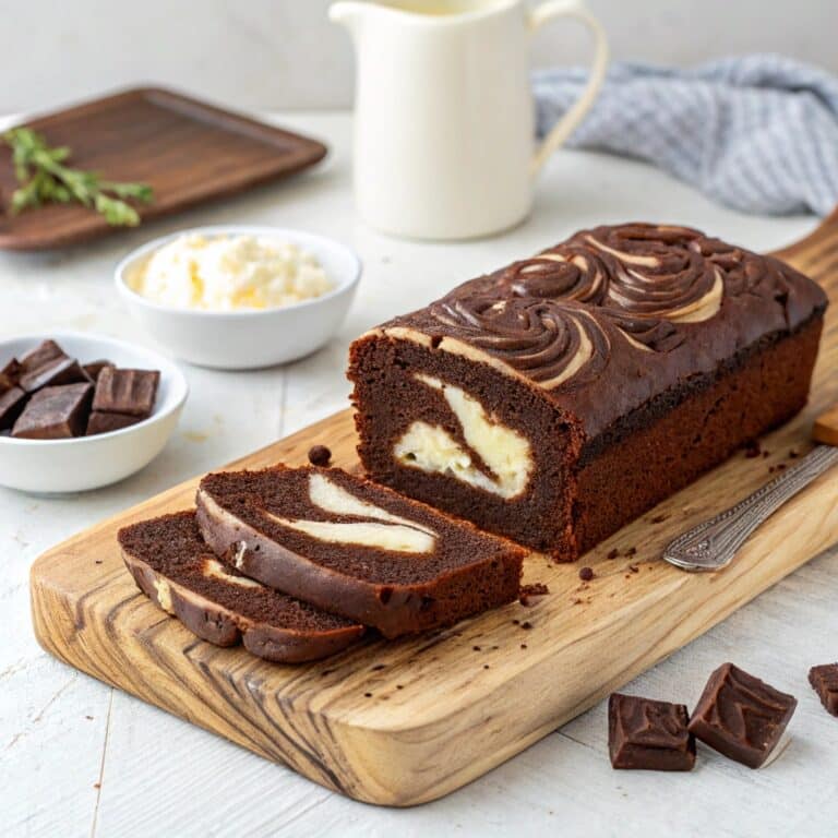 keto chocolate pound cake with cream cheese