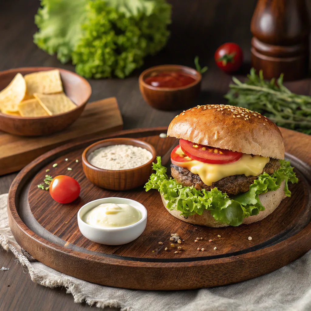 Joanna Gaines Burgers and Fries Recipe (Easy Homemade Family Favorite) joanna gaines burgers and fries recipe Joanna Gaines burger with toppings
