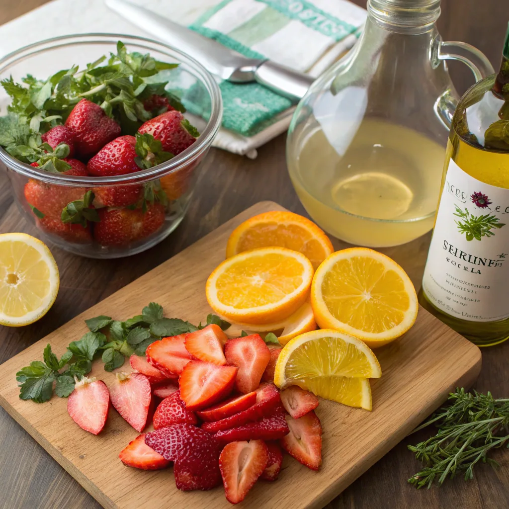 Served Strawberry Sangria in chilled glasses