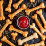 Halloween Breadstick Bones with Bloody Marinara