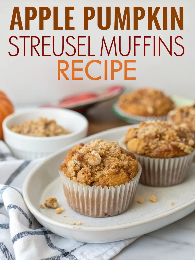 Apple Pumpkin Streusel Muffins