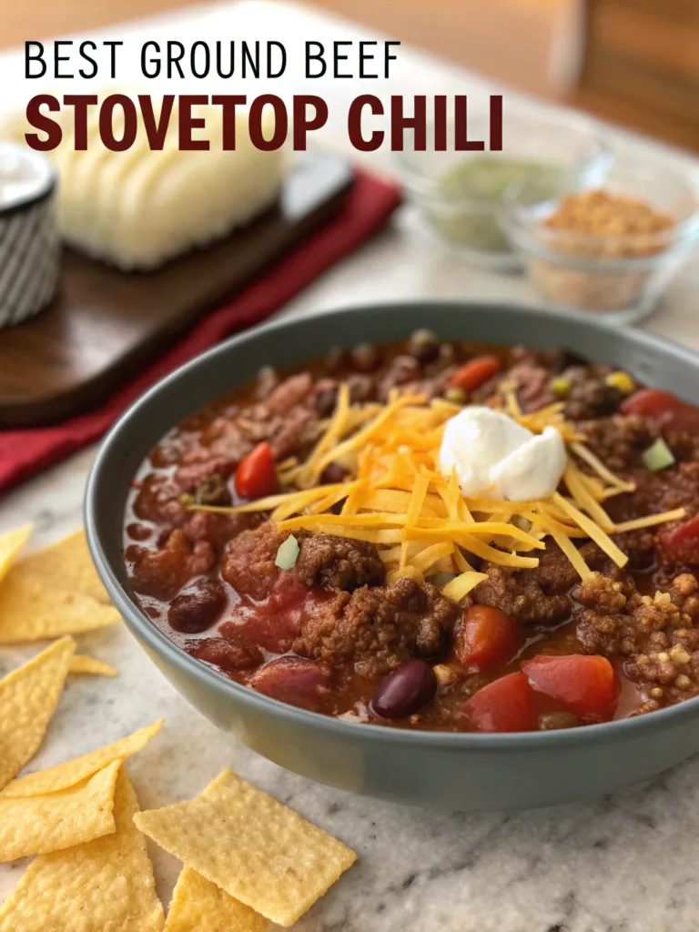 Best Ground Beef Stovetop Chili