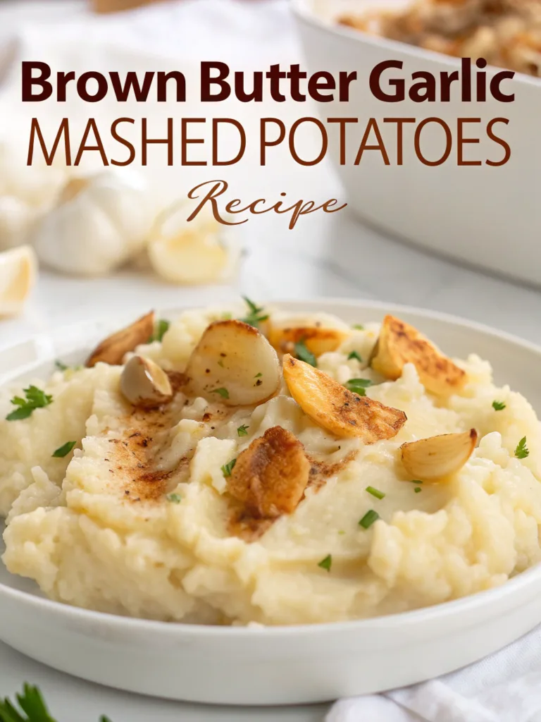 Brown Butter Garlic Mashed Potatoes