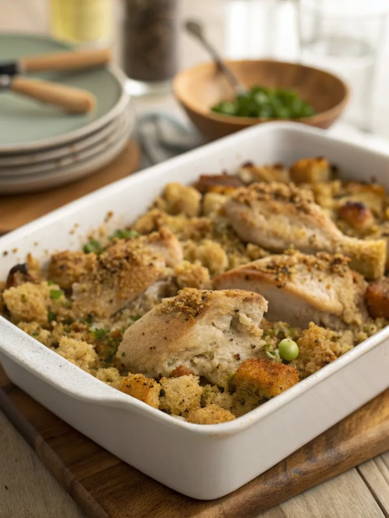 CHICKEN AND STUFFING CASSEROLEingredients