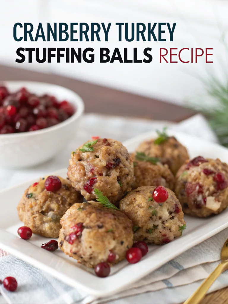 Cranberry Turkey Stuffing Balls