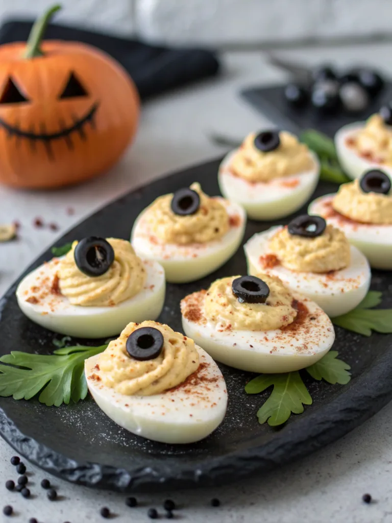 Creepy Deviled Eggs for Halloween Easy Spooky Party Snack Creepy Deviled Eggs Creepy Deviled Eggs for Halloween | Easy Spooky Party Snackingredients