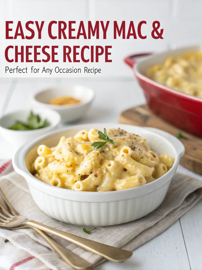 Easy Creamy Mac & Cheese Recipe – Perfect for Any Occasion