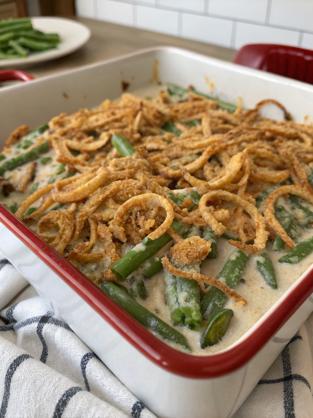 Easy Green Bean Casserole - The Rockstar Mommy