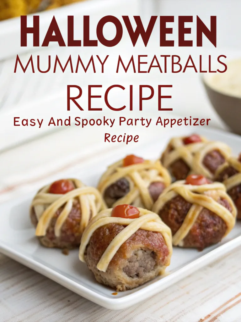 Halloween Mummy Meatballs Recipe: Easy and Spooky Party Appetizer