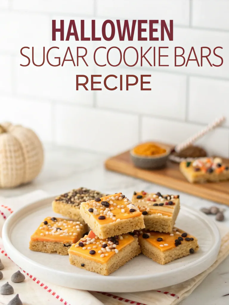 Halloween Sugar Cookie Bars