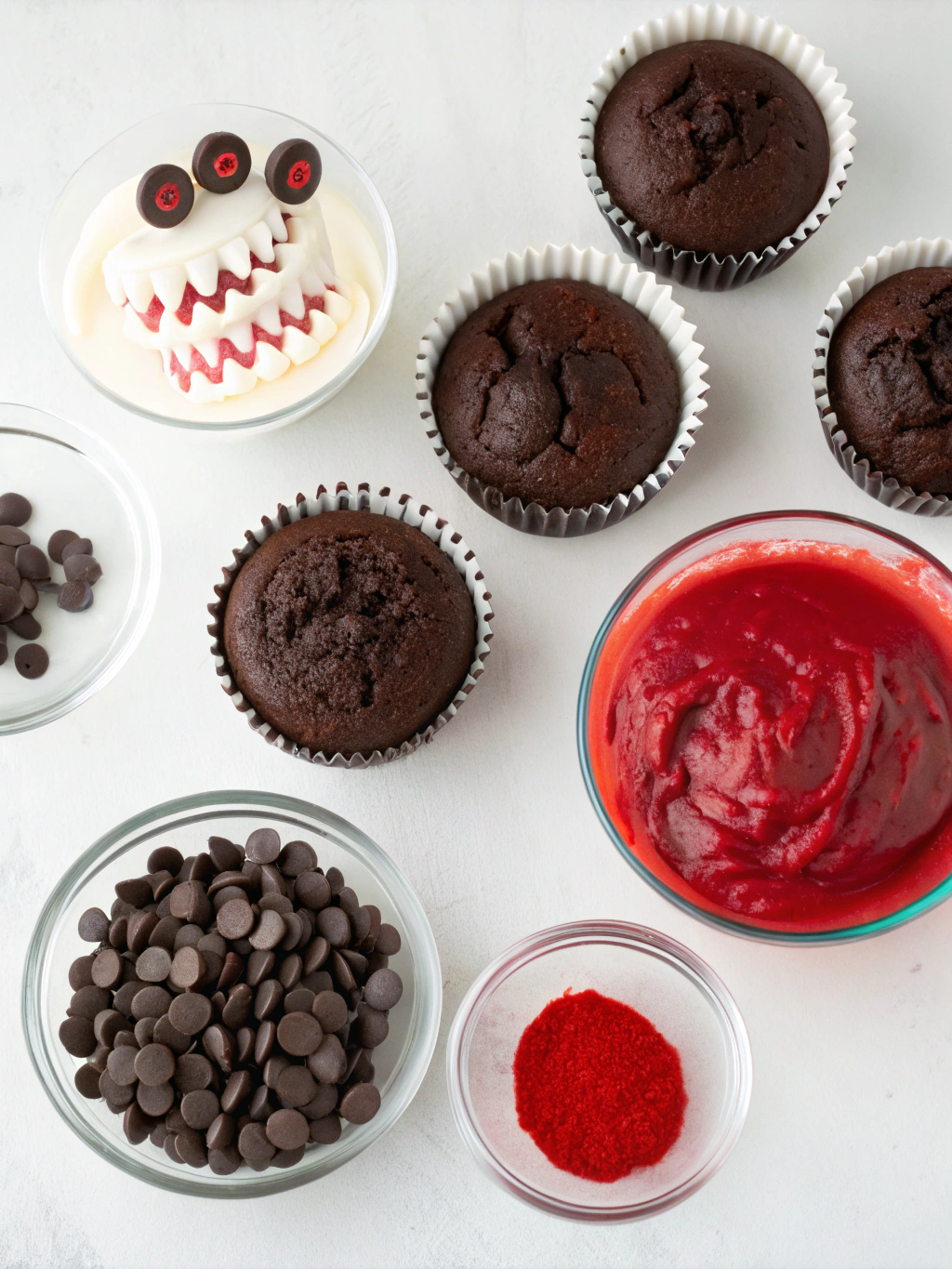 Spooky Halloween Vampire Bite Cupcakes: Easy Blood-Dripping Treats Halloween Vampire Bite Cupcakes ingredients