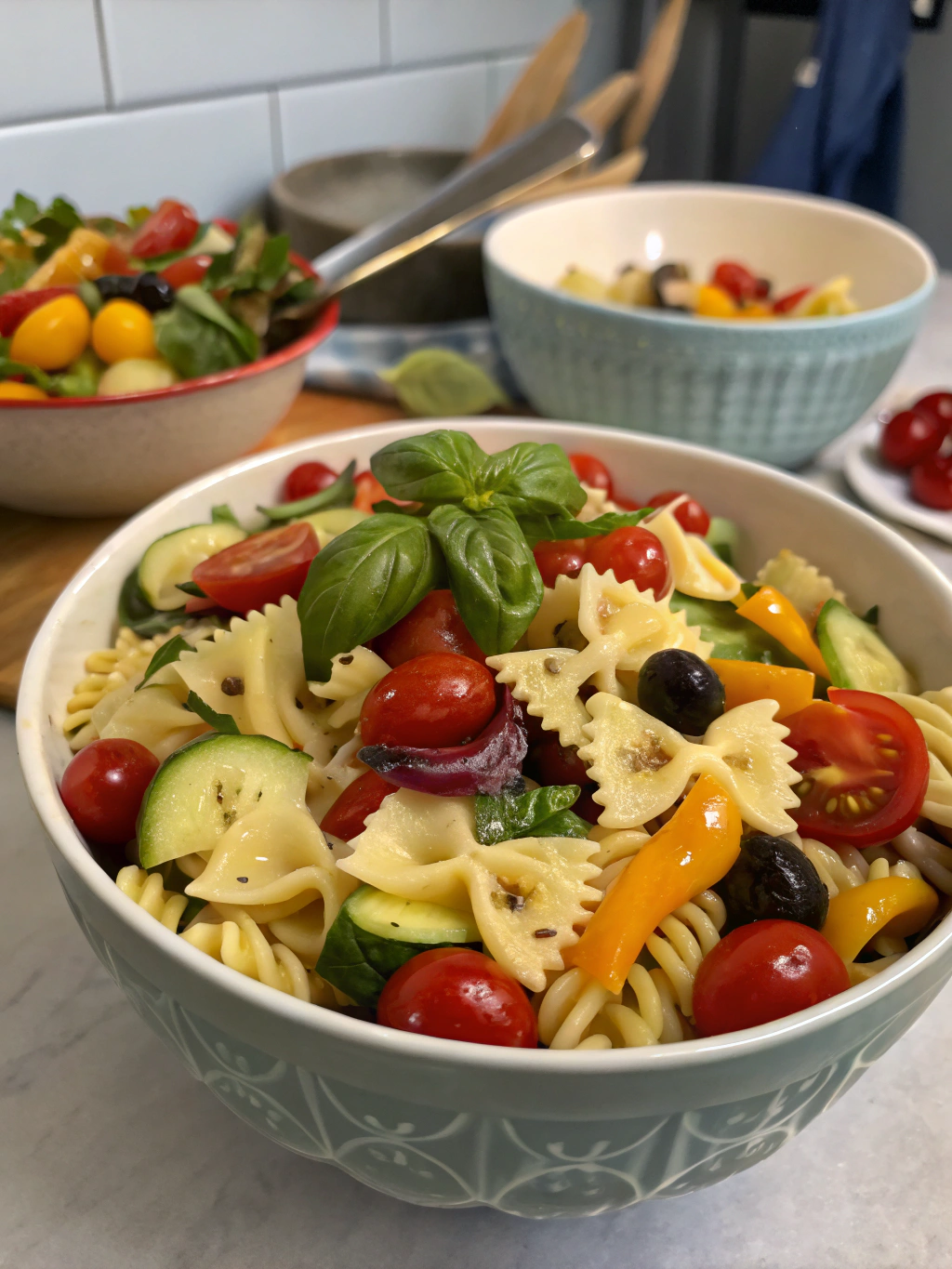 Homemade Zesty Italian Pasta Salad