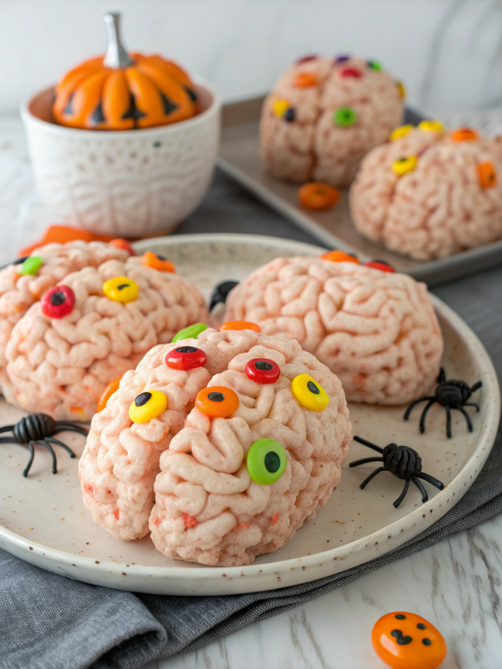 Marshmallow Rice Krispies (Bubbles) Halloween Brains