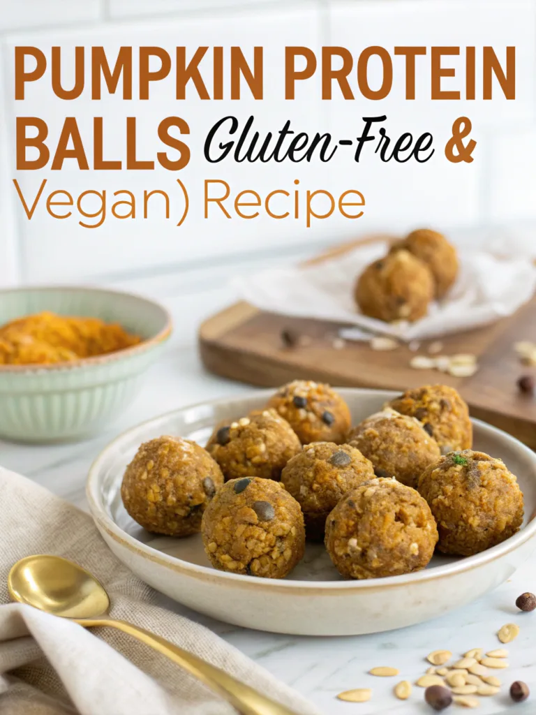 Pumpkin Protein Balls (Gluten-free & Vegan)