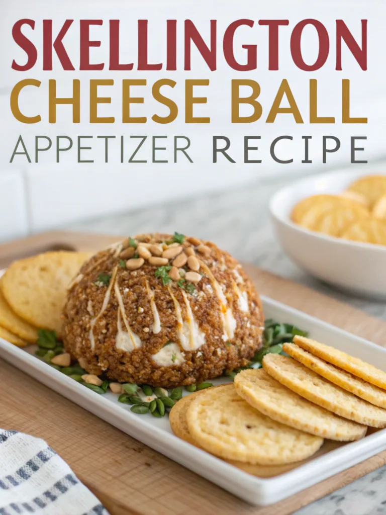 Easy Skellington Cheese Ball Appetizer Recipe: Spooky Halloween Treat in 15 Minutes! Skellington Cheese Ball Appetizer Skellington Cheese Ball Appetizer Recipe