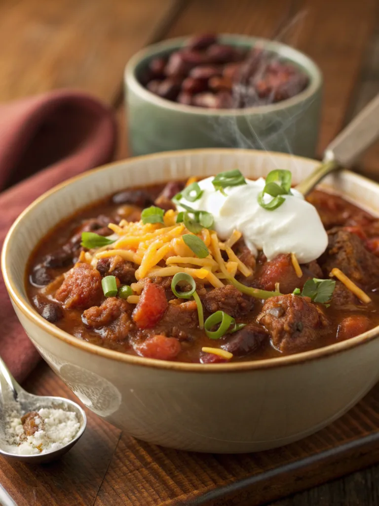 Slow Cooker Beef Chili Recipe