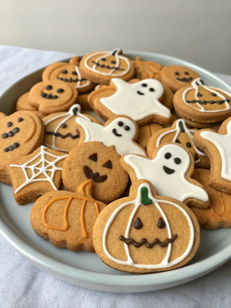 Spooky Ghost Brown Butter Pumpkin Cookies