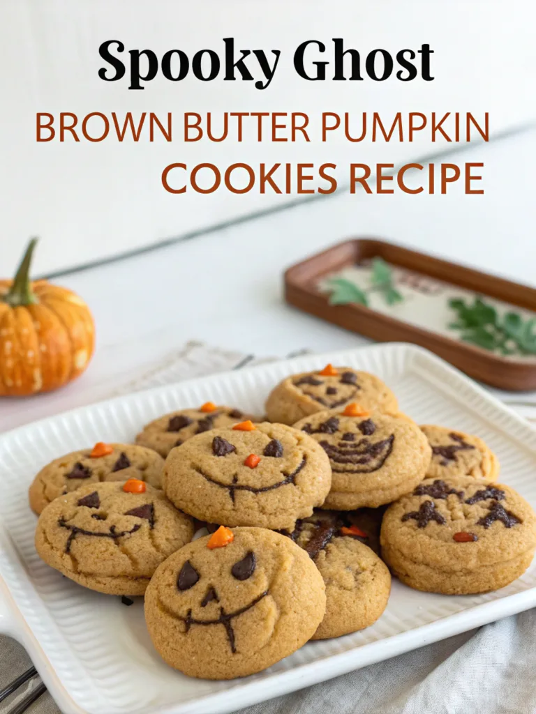 Spooky Ghost Brown Butter Pumpkin Cookiesingredients
