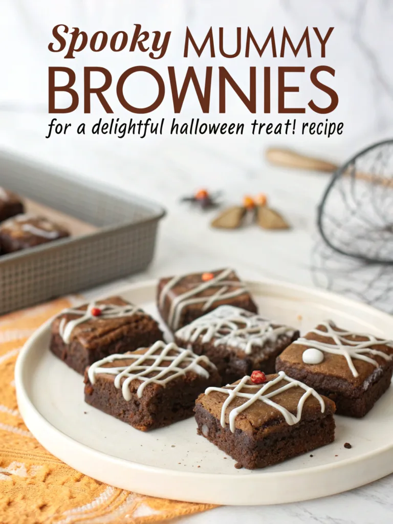 Spooky Mummy Brownies for a Delightful Halloween Treat!