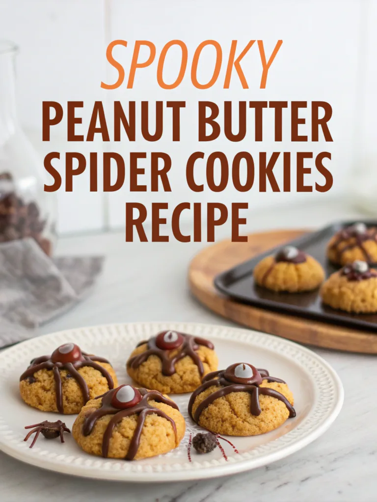 Spooky Peanut Butter Spider Cookies