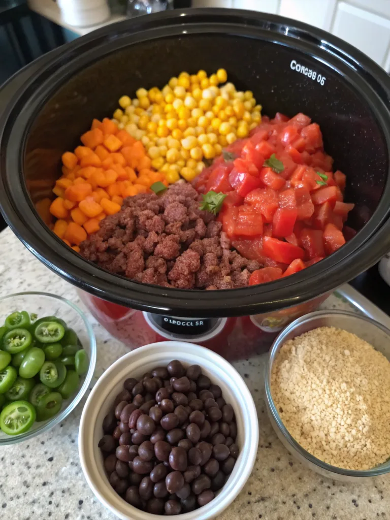 Easy Taco Soup Crock Pot Recipe That's Ready When You Are Taco Soup Crock Pot Taco Soup Crock Potingredients