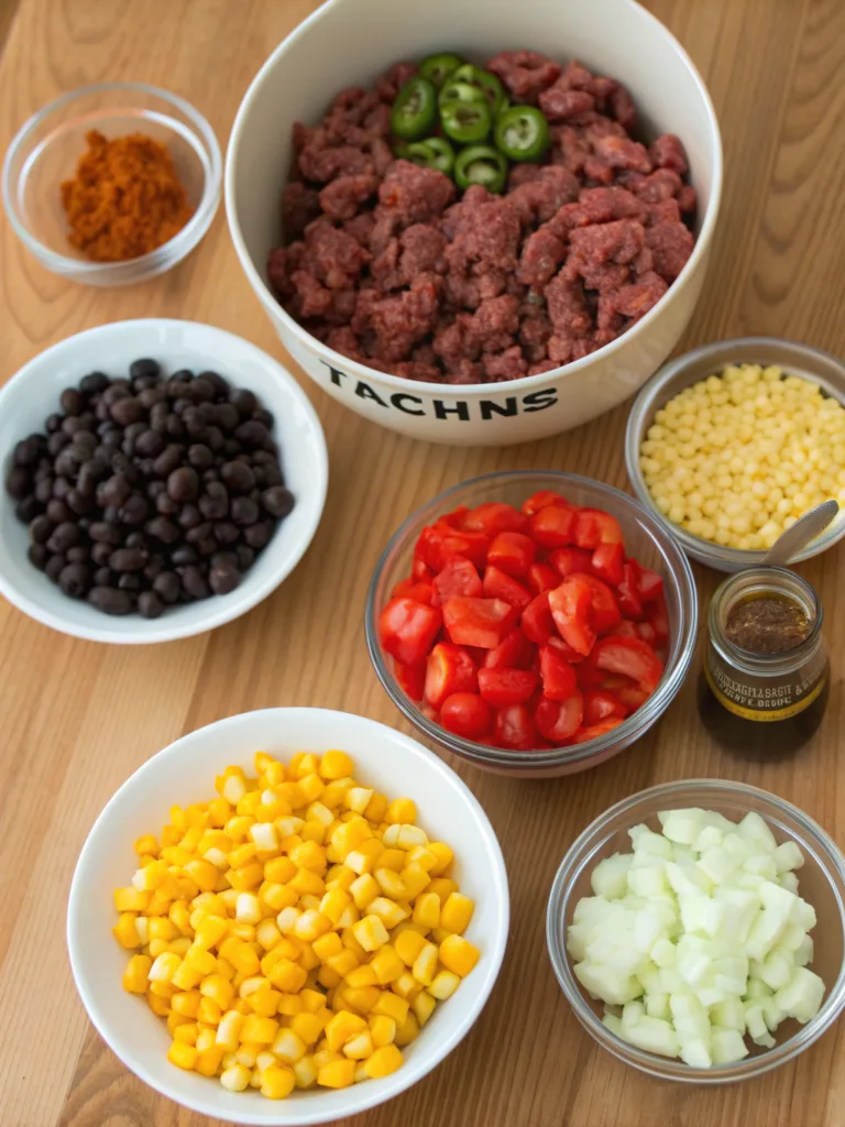 Hearty Taco Soup Recipe: Comfort in a Bowl soup recipe Taco Soup Recipeingredients