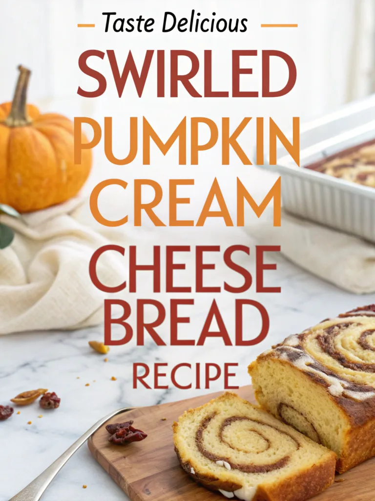 Taste Delicious Swirled Pumpkin Cream Cheese Bread
