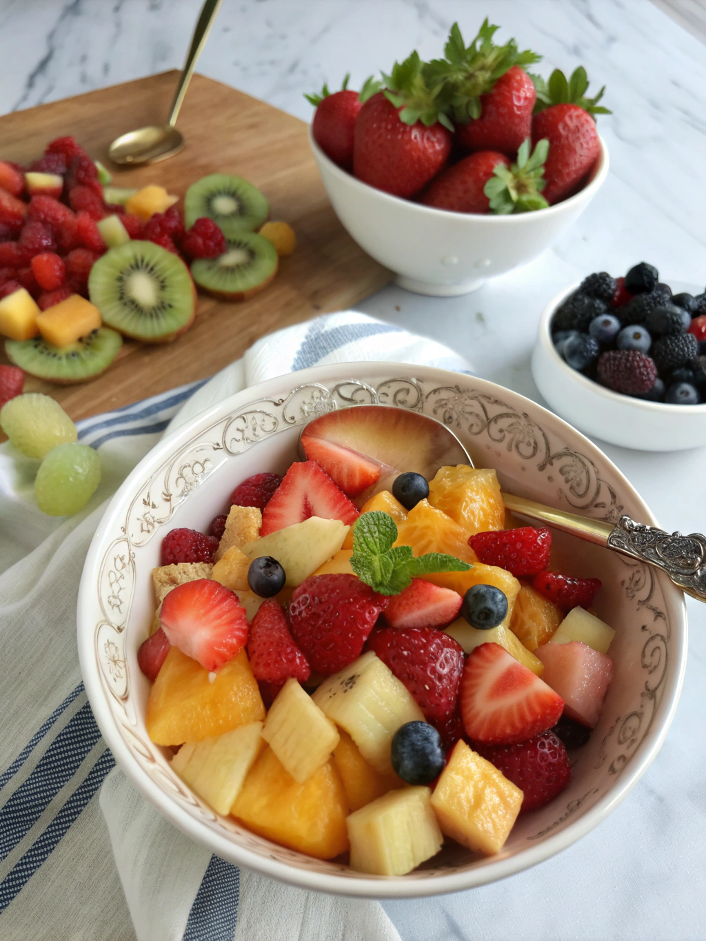 This “Better Than Sex” Fruit Salad Is the Sweetest Surprise on the Table Fruit Salad Colorful fruit salad ingredients