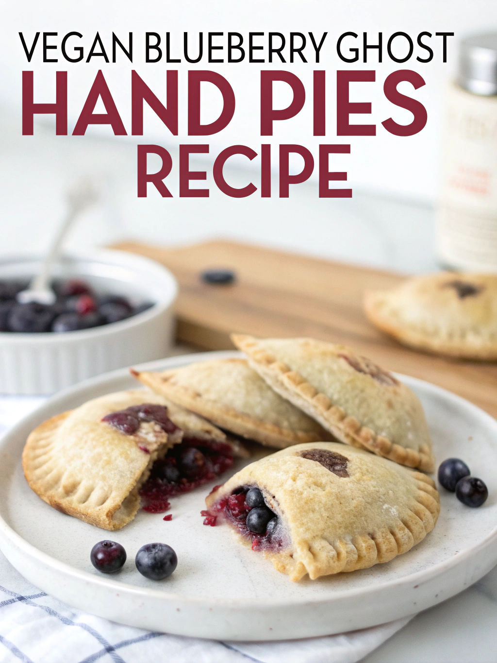 Vegan Blueberry Ghost Hand Pies