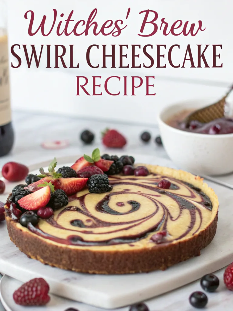 Witches’ Brew Swirl Cheesecake