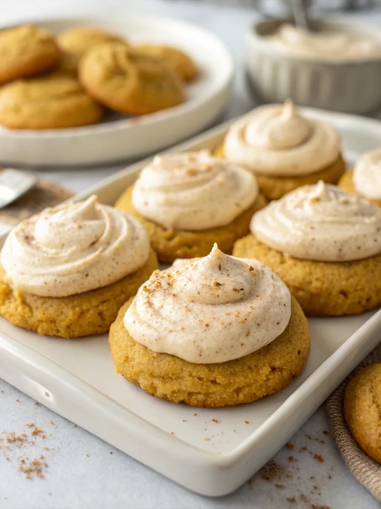 soft pumpkin cookies with cinnamon frostingingredients