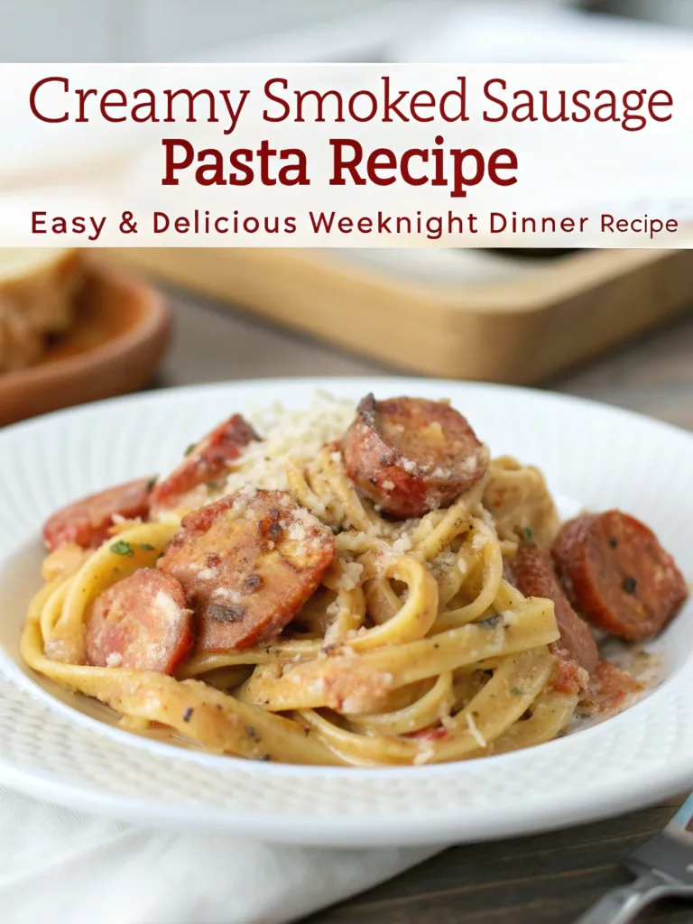 Creamy Smoked Sausage Pasta Recipe – Easy & Delicious Weeknight Dinner