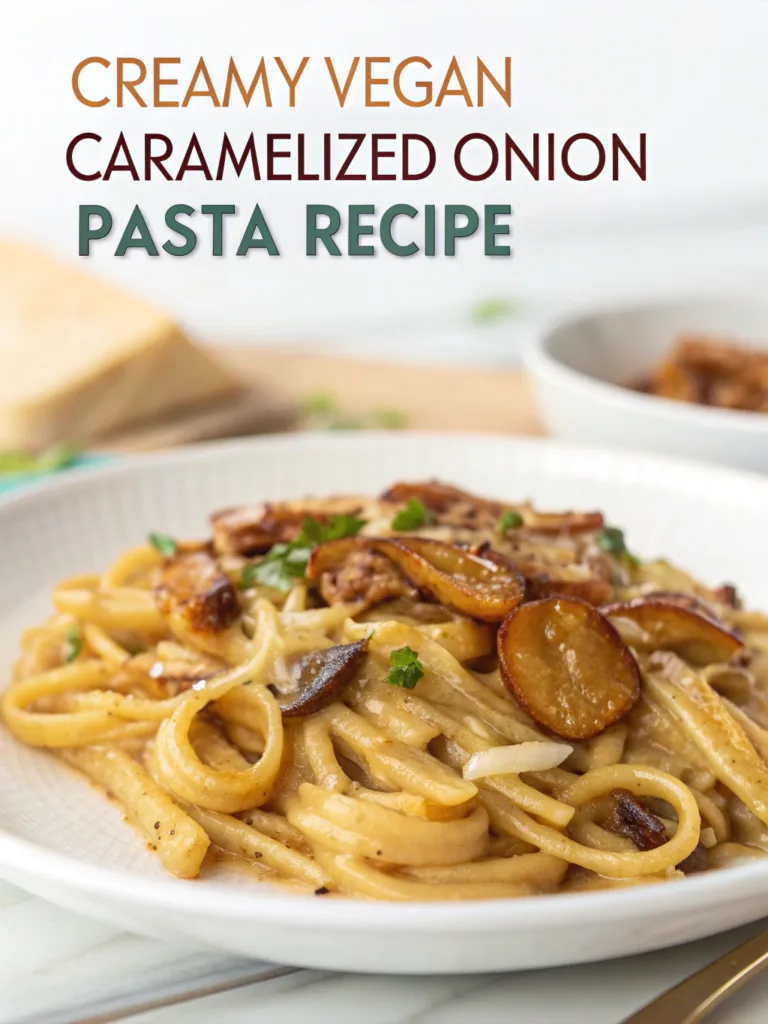 Creamy Vegan Caramelized Onion Pasta