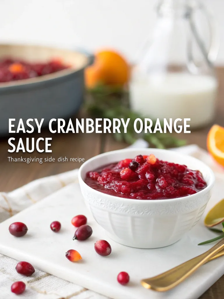 Easy Cranberry Orange Sauce - Thanksgiving Side Dish