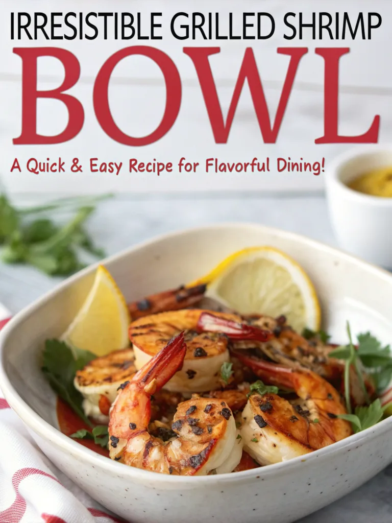 Irresistible Grilled Shrimp Bowl: A Quick & Easy Recipe for Flavorful Dining!