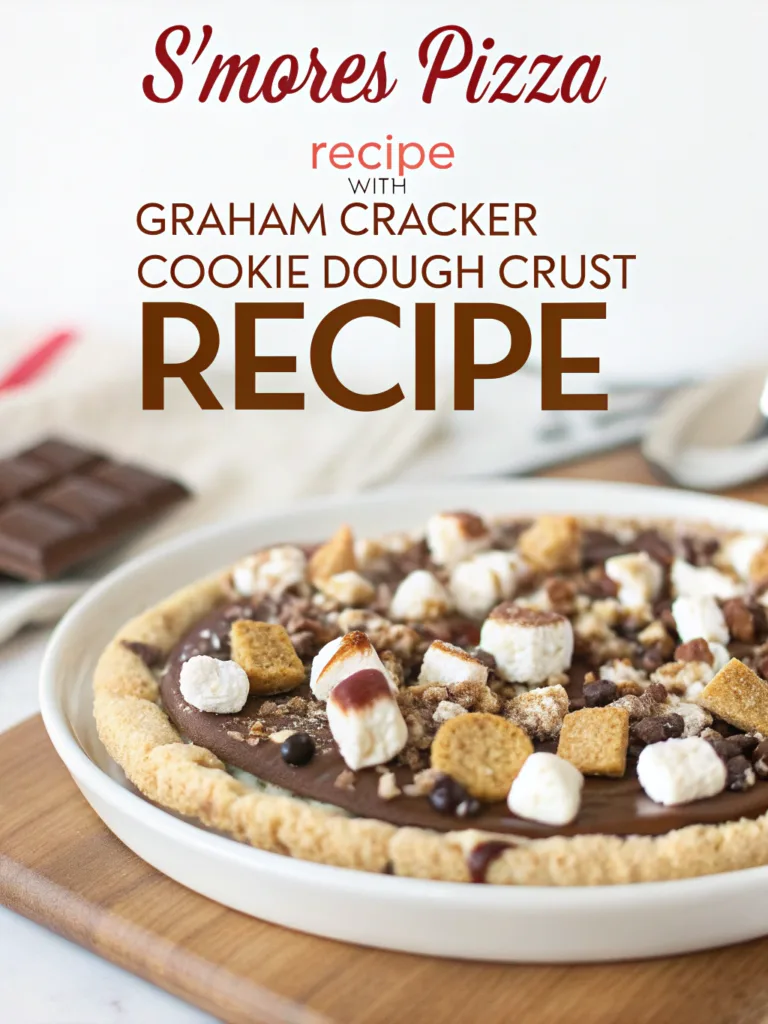 Easy & Best S'mores Pizza Recipe with Graham Cracker Cookie Dough Crust - Campfire Flavors in Every Slice! S'mores Pizza S'mores Pizza Recipe with Graham Cracker Cookie Dough Crust