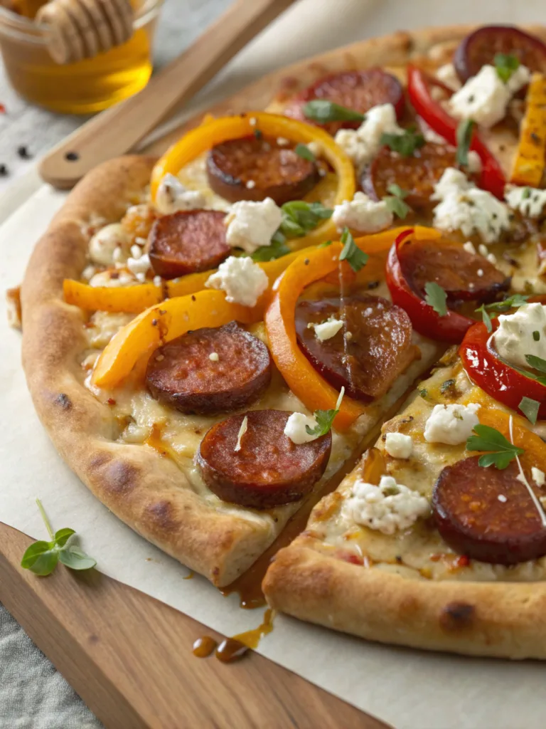 Sweet & Spicy Hot Sausage Feta Honey Pizza – A Flavor Explosioningredients