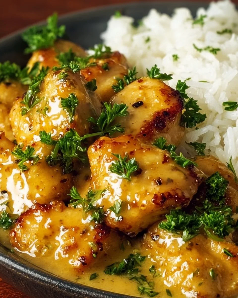 Honey Mustard Chicken with Rice