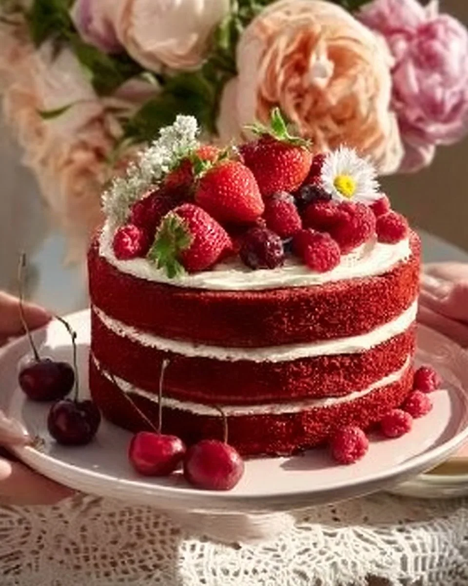 Recipes That Always Turn Out: "Red Velvet Cake ❤️ Find English recipe in the comments below ⬇️ Favorite classic, a cake that... in 2025 | Homemade birthday cake, Homemade cake, Strawberry cakes
