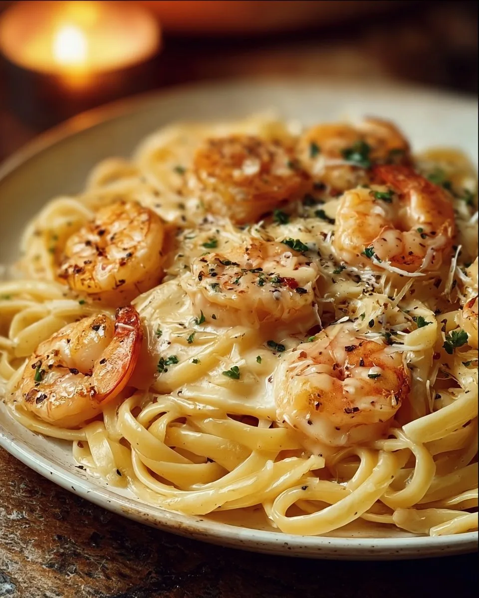 Creamy Garlic Shrimp Pasta