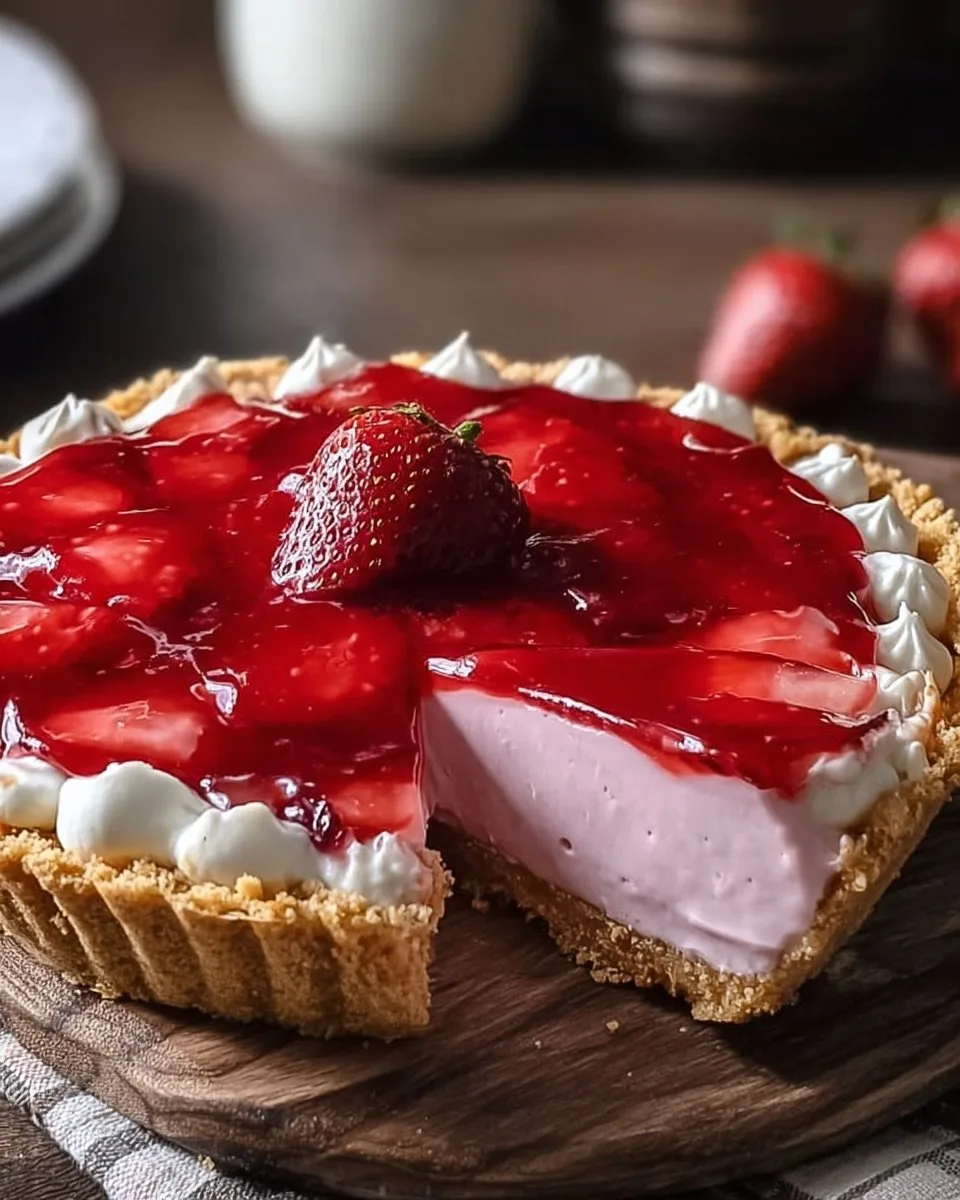 Strawberry Cream Cheese Jello Pie