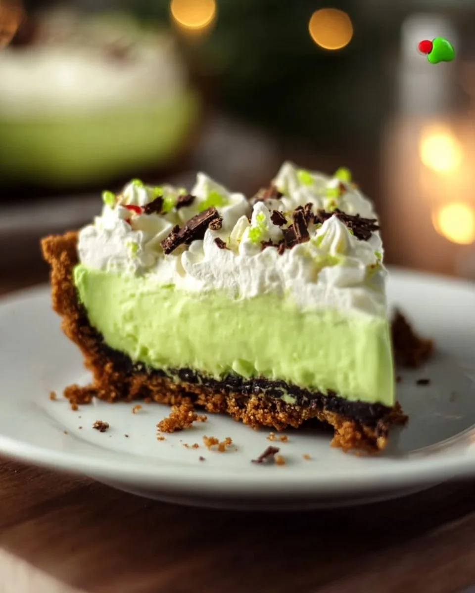 No Bake Grinch Pie