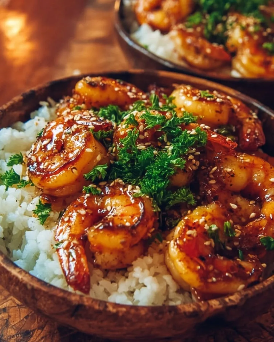 Honey Garlic Shrimp Bowls Honey Garlic Shrimp Honey Garlic Shrimp Bowls