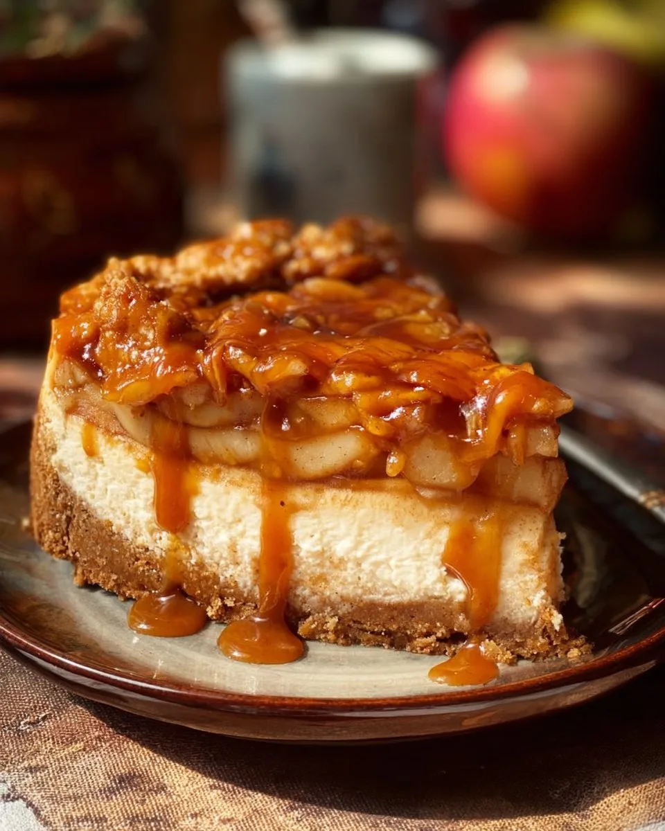 Salted Caramel Apple Pie Cheesecake