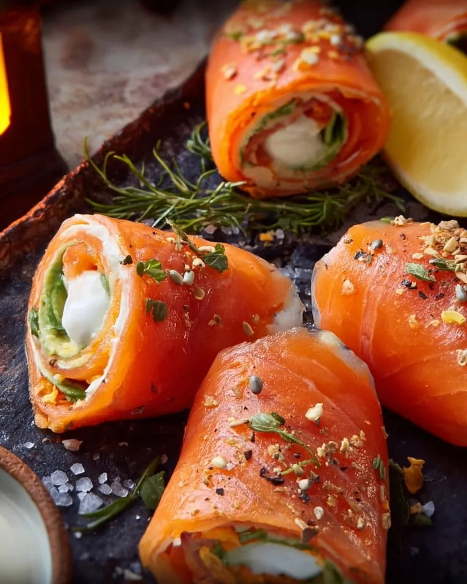 Smoked Salmon Roll Ups