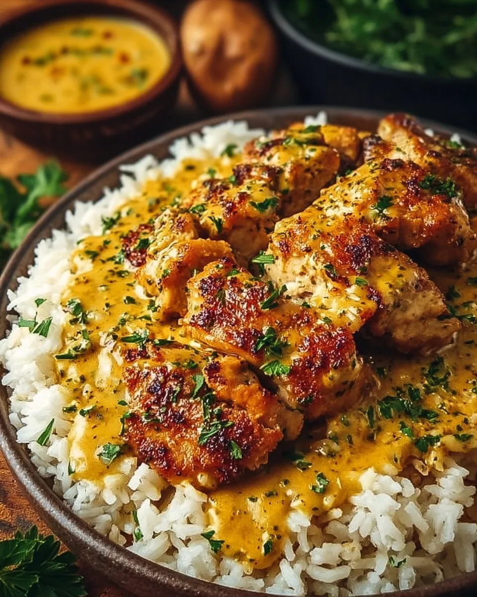 Honey Mustard Chicken with Rice Honey Mustard Chicken Honey Mustard Chicken with Rice