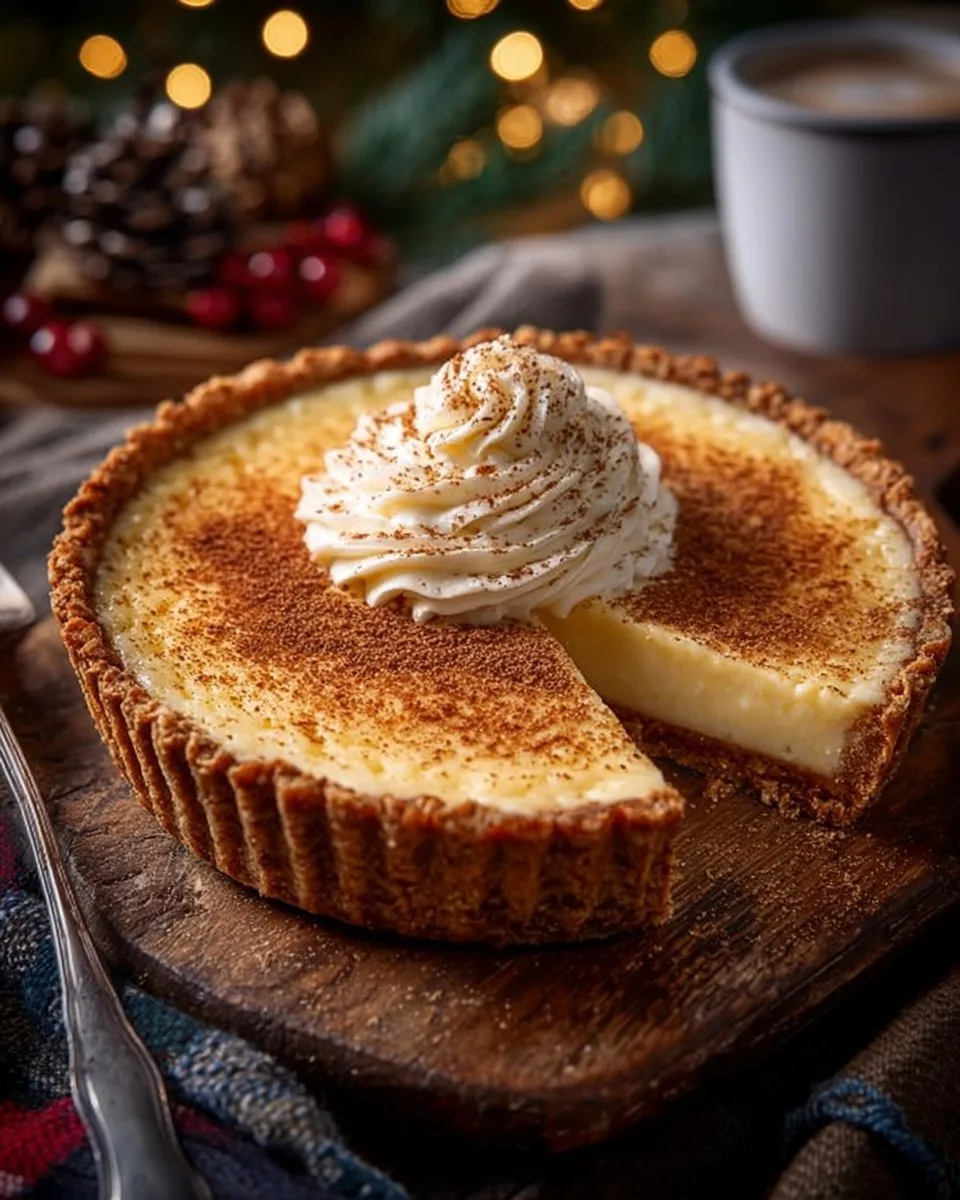 Christmas Eve Cinnamon-Vanilla Custard Pie