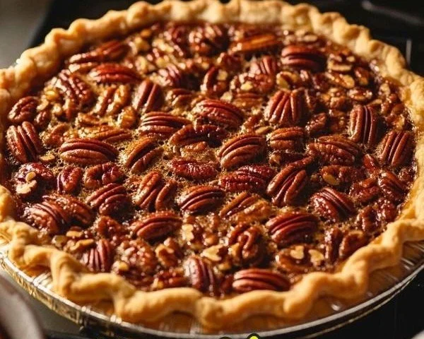 Classic Pecan Pie with a golden crust and rich, sweet filling