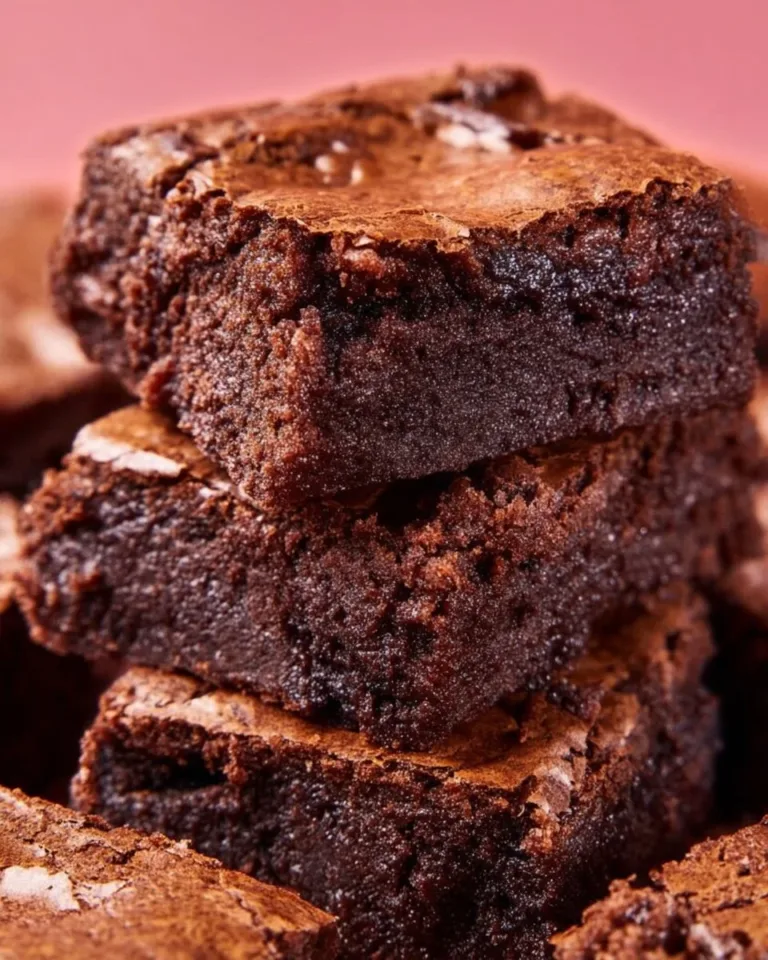 Delicious gluten free fudgy brownies on a plate with a chocolate drizzle